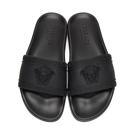 versace sandals mens cheap|versace men's slides.